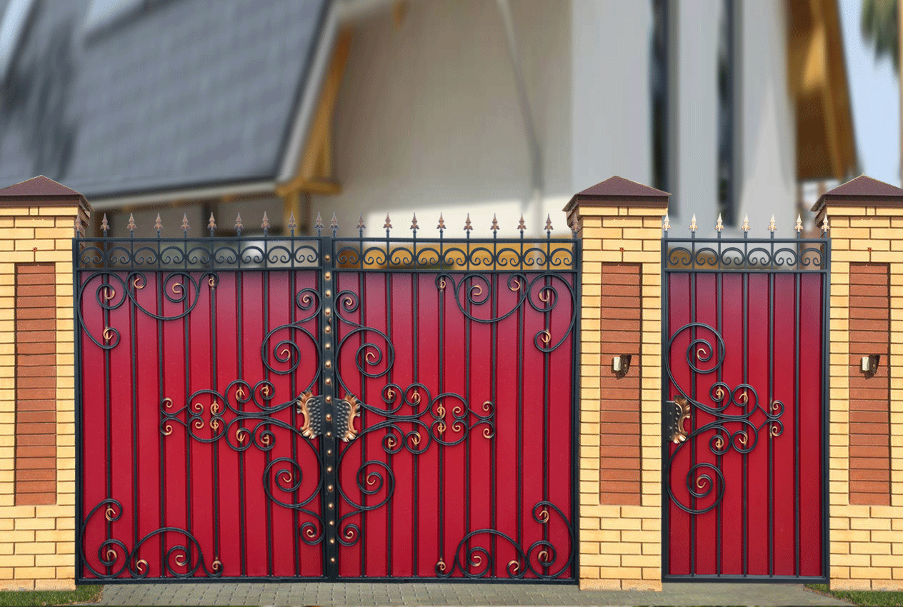 Ворота в частном доме фото дизайн