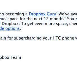 Как получить дополнительное место в 3Гб на Dropbox при помощи смартфона HTC