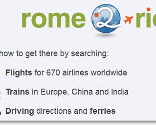 Rome2Rio поможет выбрать маршрут на самолете или поезде